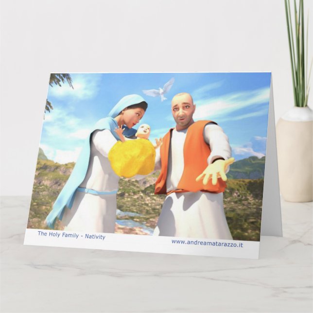 Cartão A Santa Família - Natividade (Frente)