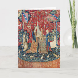 Cartão A Senhora e o Unicórnio, Audição