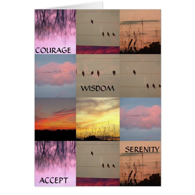 CARTÃO A SERENIDADE, CORAGEM, SABEDORIA, ACEITA (Frente)