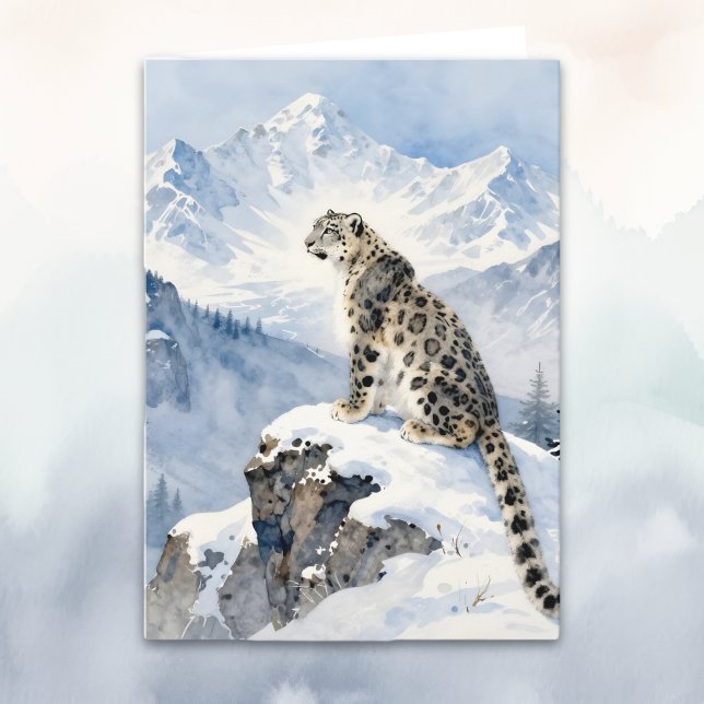 Cartão A Snow Leopard Poem (Criador carregado)