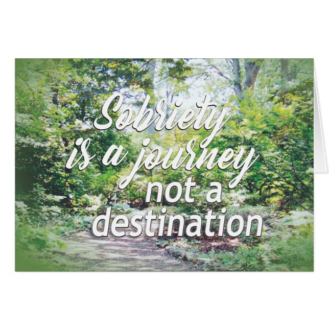 Cartão a sobriedade é uma viagem 18a (Frente Horizontal)