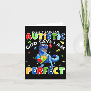 Cartão A sociedade diz que eu sou autista, Deus diz que s