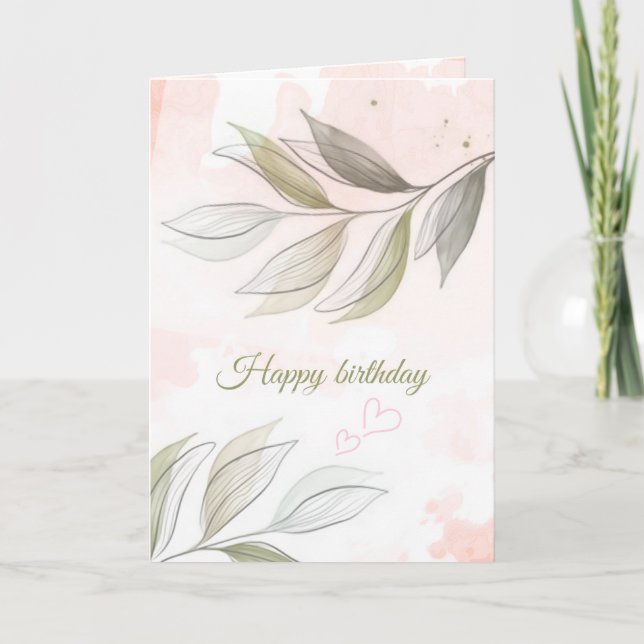 Cartão A Soft Touch Birthday Card (Frente)