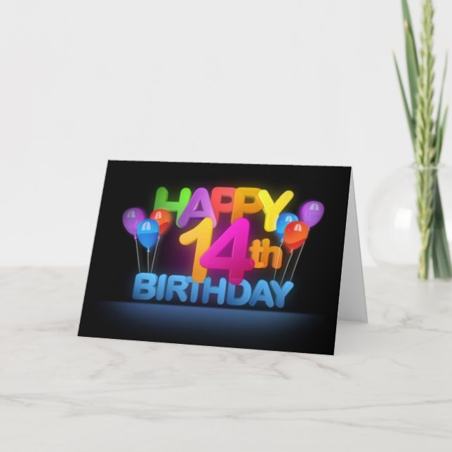 Cartão A SPECIAL TEENAGER ON **14th** BIRTHDAY CARD (Frente)