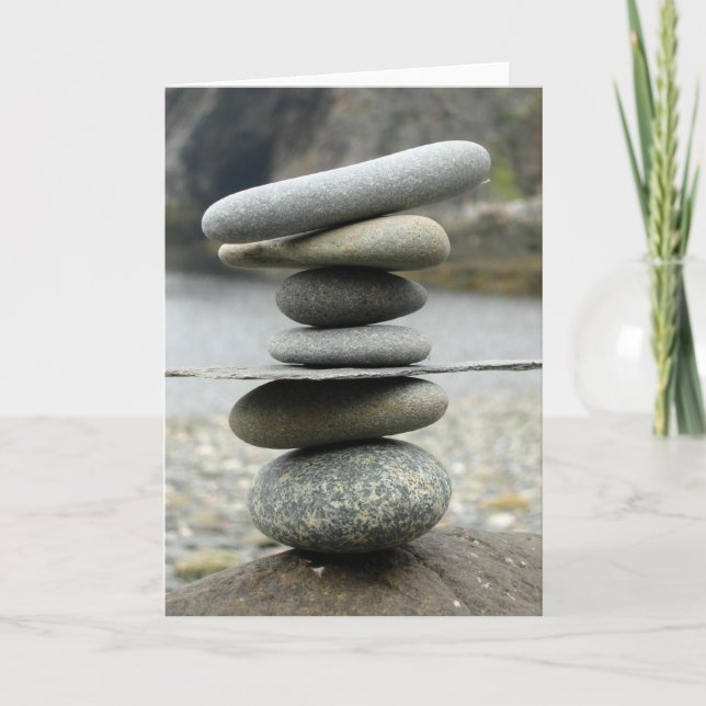 Cartão A Stack of Rocks Greeting Card (Frente)