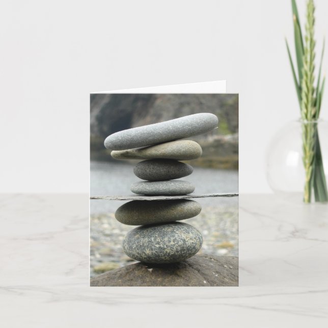 Cartão A Stack of Rocks Note Card (Frente)