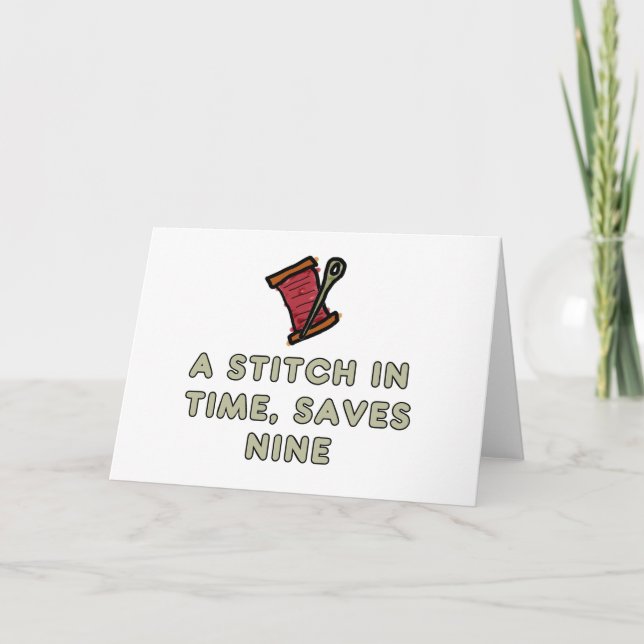 Cartão A Stitch In Time (Frente)