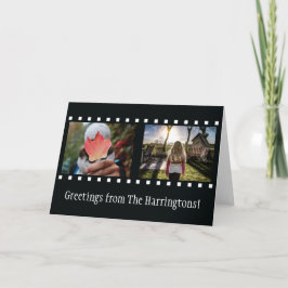 Cartão A sua placa de saudação "tira de filme" de 2 FOTOS