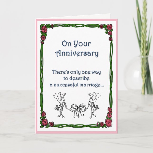 Cartão A successful marriage is... (Frente)