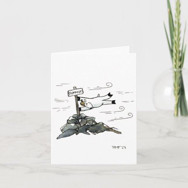 Cartão "a tad windy" blank greeting card (Frente)