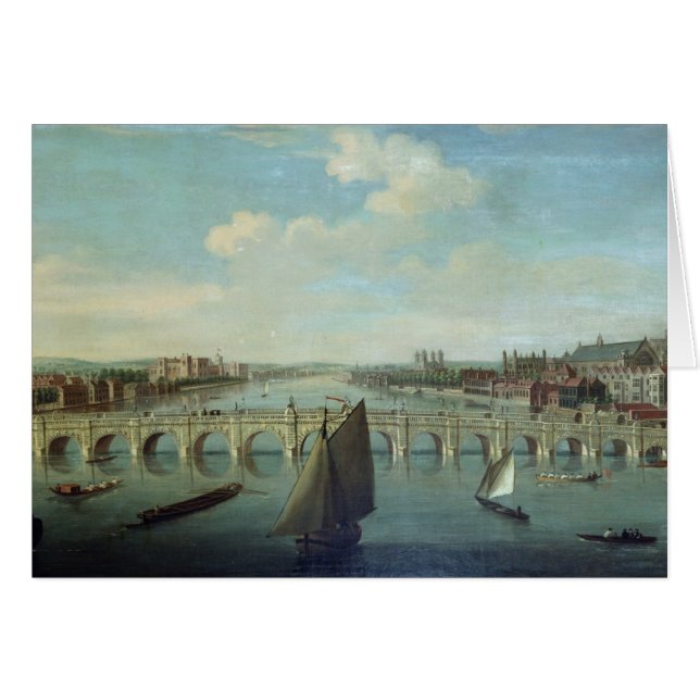 Cartão A Tamisa em Westminster (Frente Horizontal)