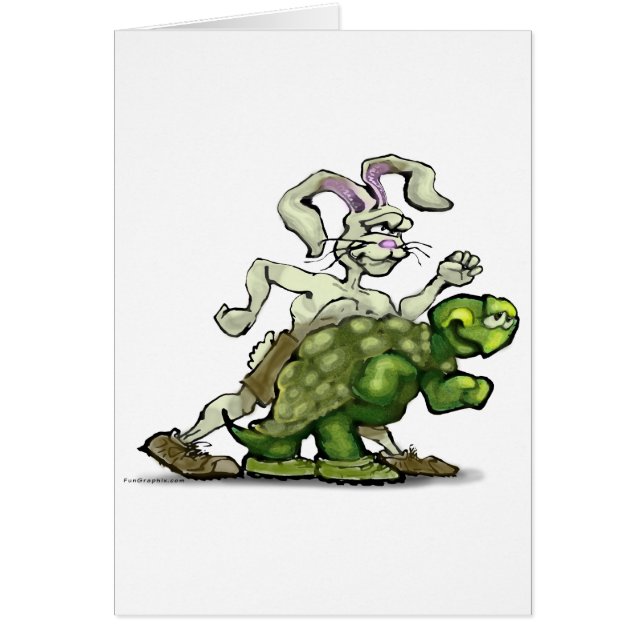 Cartão A tartaruga e a lebre (Frente)