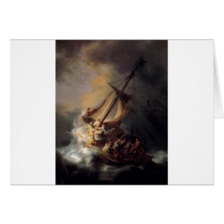 Cartão A-Tempestade-no-Mar-da-Galiléia-por-Rembrandt-van-