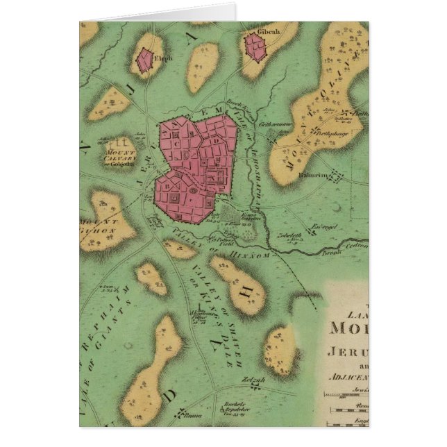 Cartão A Terra De Moriah Ou Jerusalém (Frente)