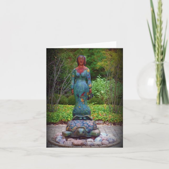 Cartão a terra no tartarugas suporta (Frente)