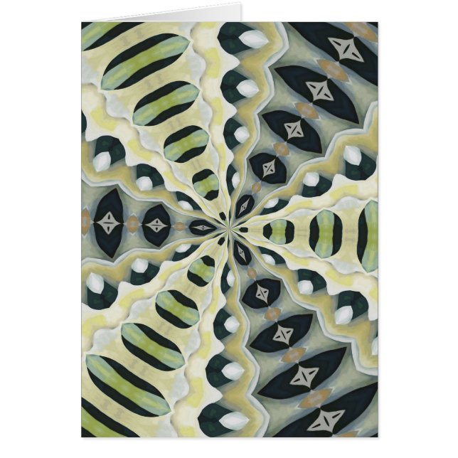 Cartão A terra tonifica o caleidoscópio simétrico (Frente)