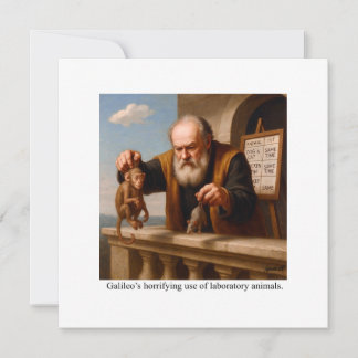 Cartão A terrível utilização de animais de laboratório po