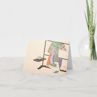 Cartão  "A Thousand Grasses 4“ Kamisaka Sekka Ukiyo-E