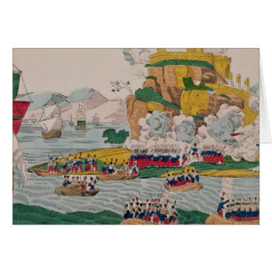 Cartão A tomada de Argel pelo francês