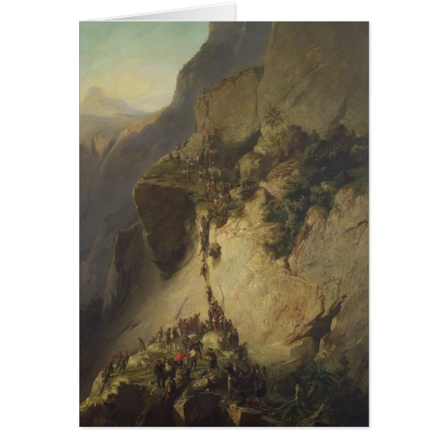 Cartão A tomada do forte Fautuhua, Tahiti (Frente)