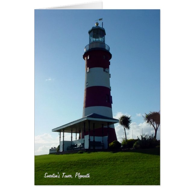 Cartão A torre de Smeaton, Hoe de Plymouth (Frente)