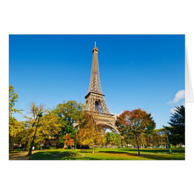 Cartão A Torre Eiffel (Frente Horizontal)