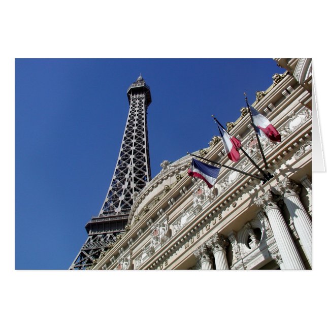 Cartão A torre Eiffel, Paris (Frente Horizontal)