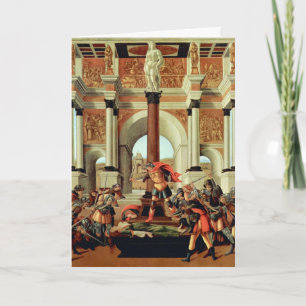 Cartão A Tragédia de Lucretia por Sandro Botticelli