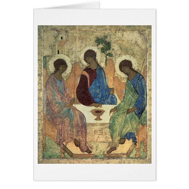 Cartão A trindade santamente, 1420s (tempera no painel) (Frente)