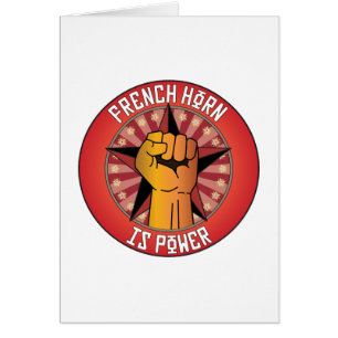 Cartão A trompa francesa é poder