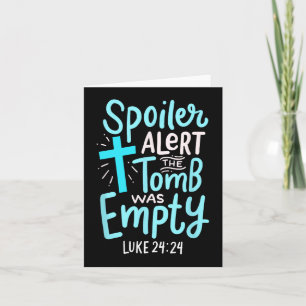 Cartão A Tumba de Alerta do Spoiler Estava Vazia, Páscoa,