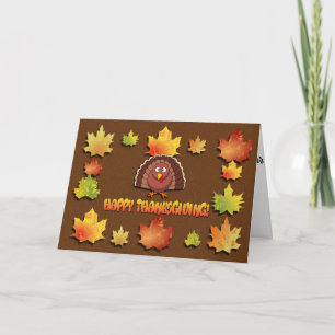 Cartão A Turquia Bonita no Dia de Ação de Graças