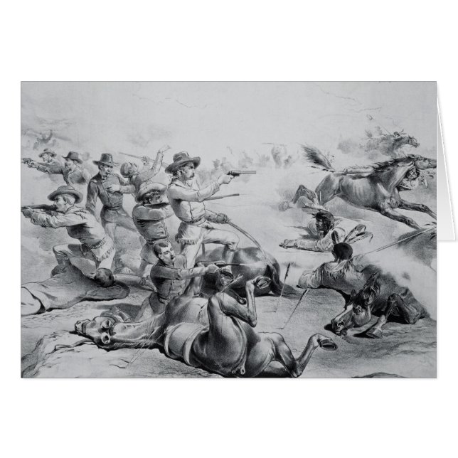 Cartão A última batalha do general Custer (Frente Horizontal)