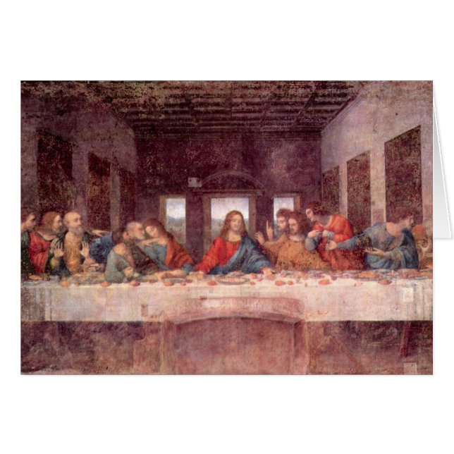 Cartão A Última Ceia de Leonardo da Vinci (Frente Horizontal)