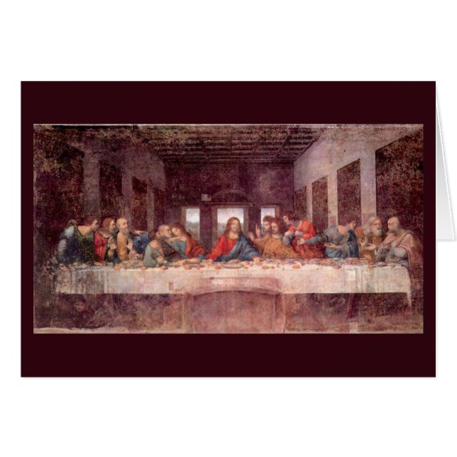Cartão A Última Ceia de Leonardo da Vinci (Frente Horizontal)