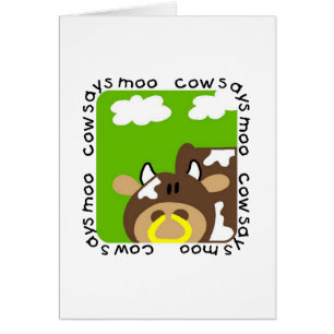 Cartão A vaca diz o camiseta e os presentes do MOO