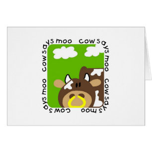 Cartão A vaca diz o camiseta e os presentes do MOO