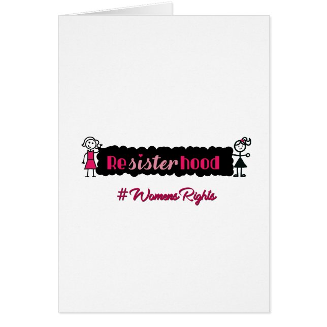 Cartão A vara figura os direitos das mulheres de (Frente)