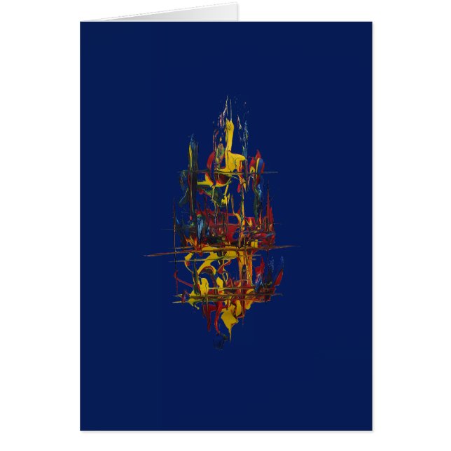 Cartão A vela Afastado-Vai para -Azul (Frente)