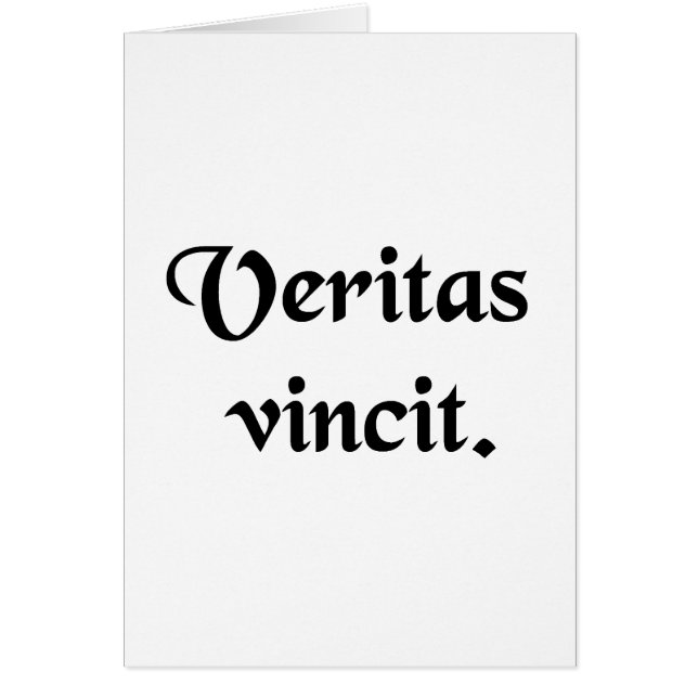 Cartão A verdade conquista (Frente)