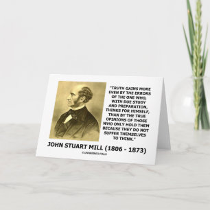 Cartão A verdade de John Stuart Mill ganha mais pensa