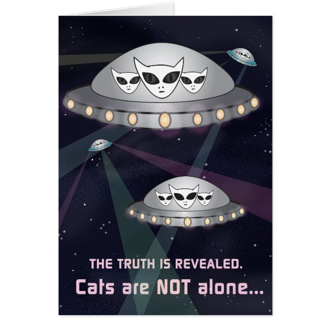 Cartão A Verdade É Revelada: Os Gatos Não Estão Sozinhos! (Frente)