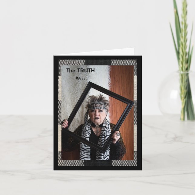 Cartão A Verdade Humorística sobre a sua placa de criança (Frente)