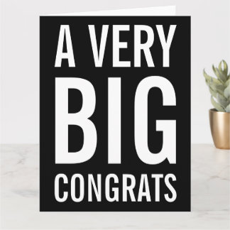 Cartão A VERY Big Congrats