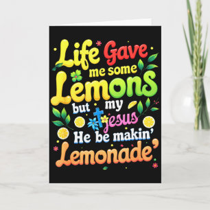 Cartão A Vida de Jesus Me Deu Alguns Limões Fazendo Limon