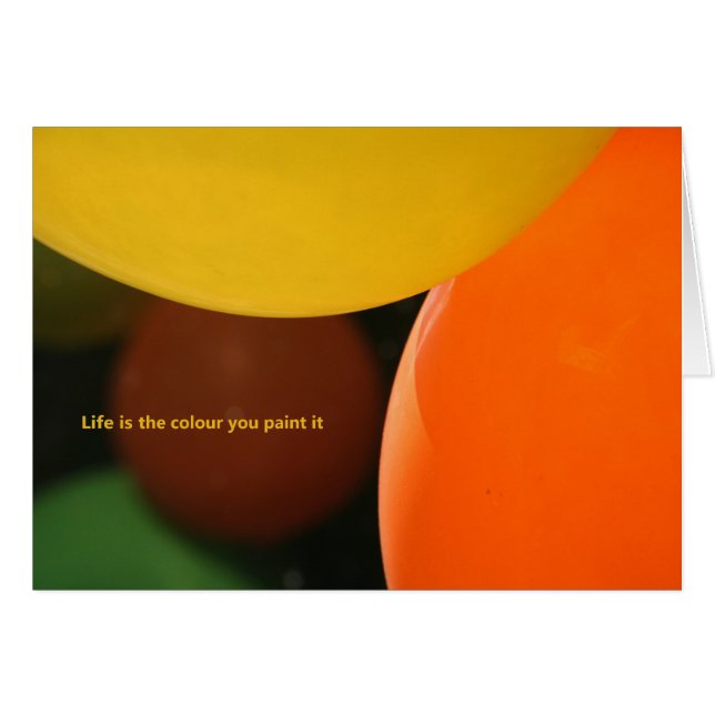 Cartão A vida é a cor que você a pinta (Frente Horizontal)