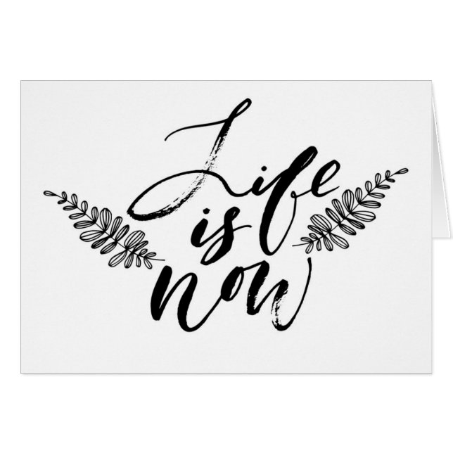 Cartão A vida é agora (Frente Horizontal)