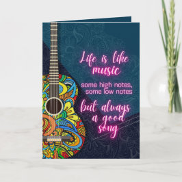 Cartão A vida é como a música, sempre uma boa música