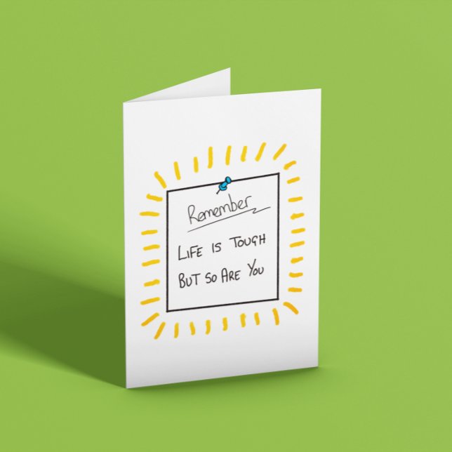 Cartão A Vida É Dura, Mas Você Também É (Criador carregado)