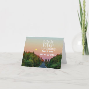 Cartão A vida é dura, mas você também é o Vazio Notecard